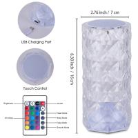 Lámpara De Mesa LED De Colores 3/16 Recargable Toque Romántica Para Dormitorio Sala De Estar Bar Lámpara Nocturna Decorativa - details 3