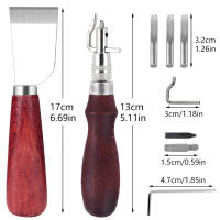 Herramienta De Groover De Cuero Ajustable Cuchillo Para Cortar Y Crear Bordes Beveler Para Manualidades Y DIY - details 1