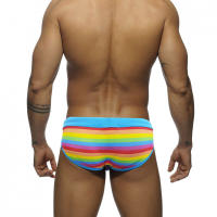 Bragas De Natación Para Hombres Con Detalles De Costura Colorido Bajo La Cintura Sexy Con Cordón Surfeo Push-up Con Almohadilla Ropa Deportiva De Verano De Poliéster Y Spandex - details 4