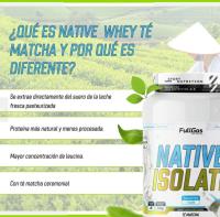 FULLGAS - Native Isolate (Whey Nativa) - Sin Edulcorante - Té Matcha - 1,8kg *Aislado de proteína de suero nativa, pura y sostenible, obtenida de leche fresca de vacas gallegas. Sin gluten, sin edulcorantes añadidos, con extra de leucina y apta para vegan - details 2