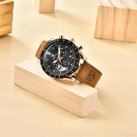 Reloj De Pulsera Deportivo De Lujo Para Hombre BENYAR Con Correa De Cuero Resistente Al Agua Y Cuarzo Militar Marca Nueva - details 4