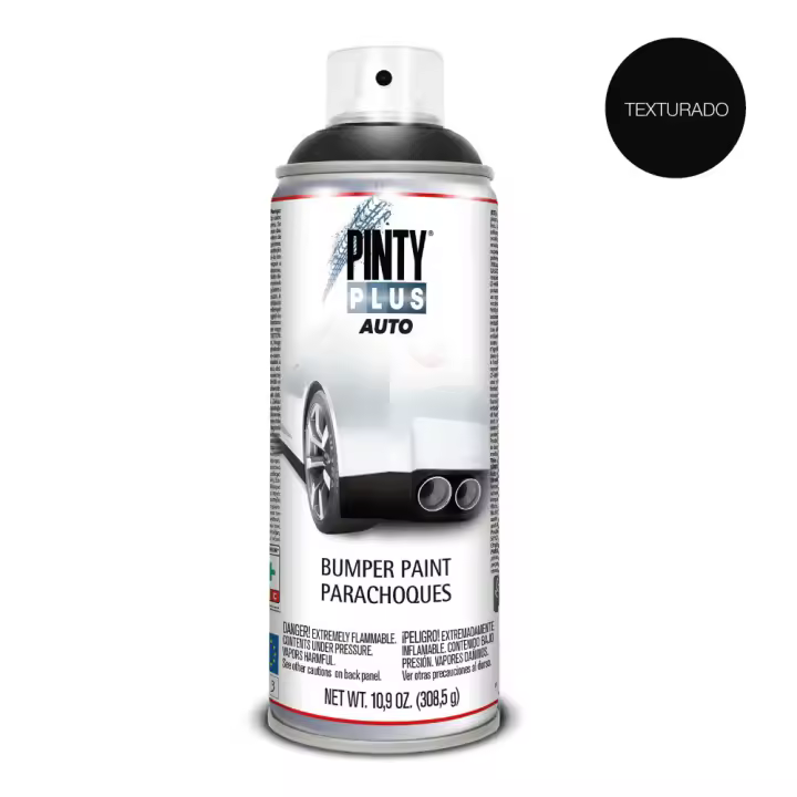 PINTURA EN SPRAY PINTYPLUS AUTO 520cc BUMPER TEXTURADO NEGRO BT104 - 1