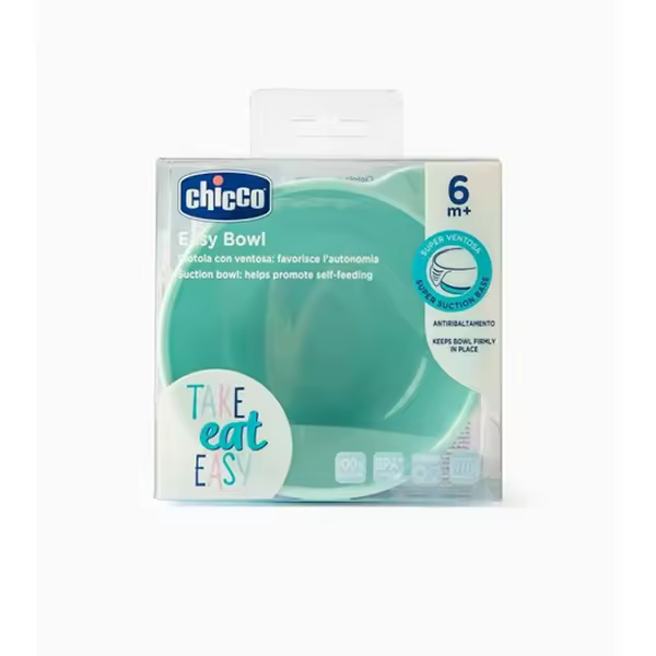Chicco Bowl de Silicona Azul con Ventosa para Bebés de 6m+ - 1