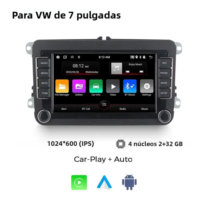Reproductor De Radio Para Coche Android 13 Compatible Con Volkswagen VW Passat B6 B7 CC Tiguan Touran GOLF POLO Soporte Car Play Y Android Auto - 1