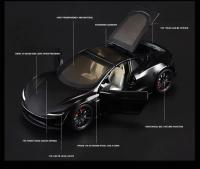 Modelo De Coche Tesla Roadster Deportivo a Escala 1:24 En Aleación Metal Juguetes Para Niños Decoración Colectiva Para Hogar Regalo Para Niños Mayores De 14 Años - details 3