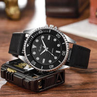 Reloj De Cuarzo Para Hombre Estilo Casual Y Moda Correa De Cuero PU Resistentes Al Agua Profunda Sin Empaque Aluminio Material De La Caja - details 8