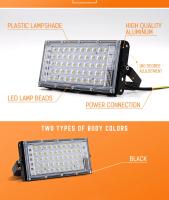 Lámpara De Inundación LED 50W RGB IP66 Impermeable Para Jardín Con Reflectores De Color Rojo Verde Azul Luz De Exterior AC220V - details 3