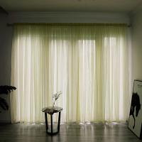 Cortina De Tules Sólida Y Transparente 100x200cm Para Sala De Estar Y Dormitorio Sin Dobles Capas Moderno Cortina De Ventana - details 34
