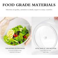 Ensaladera De Frutas Con Secador De Manivela Manual Accesorios De Cocina Ensaladera De Verduras Secadora Centrifuga Alimentos Deshidratadores Cesta De Frutas - details 4