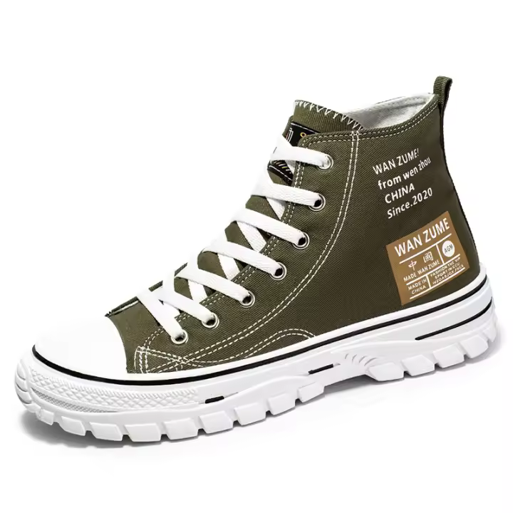 Zapatillas De Lona Vulcánicas Clásicas Para Hombres Y Mujeres Con Plataforma Alta Y Punta Abierta Moda Transpirable Y Cómodas Deportivas Coreanas - 1