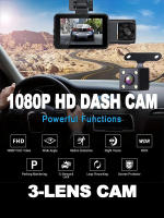 Cámara De Coche Con WiFi 3 Camaras 1080P 3-Canal Visión Nocturna Trasera Interior Frontal Grabadora De Video DVR Para Automóvil - details 2