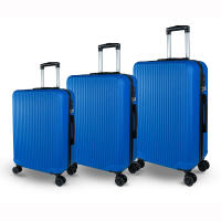 DreamTravel Juego de 3 Maletas con Diseño a Rayas Modernas (20"+24"+28") - Equipaje Rígido Antiarañazos, 7 Colores Vivos (Negro/Rojo/Azul/Azul Militar/Rosa/Gris/Cafe) | 360° Ruedas Silenciosas + Cerradura TSA  - Ideal para viajes Familiares - details 5