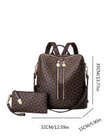 Set De 2 Bolsos Para Mujer Impermeable Con Hombros Doble Cruzado Bolso De Mano Y Mochila Viaje Feminino Material PVC Con Lining De Poliéster - details 0