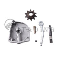 Kit De Juego De Juego De Cadena De Embarcación 10 Dientes Con Cubierta De Embrague Y Eje Del Camshaft Para Bicicleta Motorizada 49cc 60cc 66cc 80cc Piezas De Aluminio Y Plástico - details 0