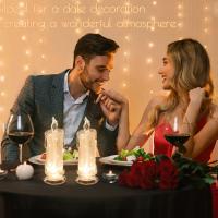 Vela De Cristal LED Sin Llama Luz Transparente De Poder Batería Lámpara Nocturna Para Decoración De Bodas Fiestas Cumpleaños Navidad Halloween - details 9