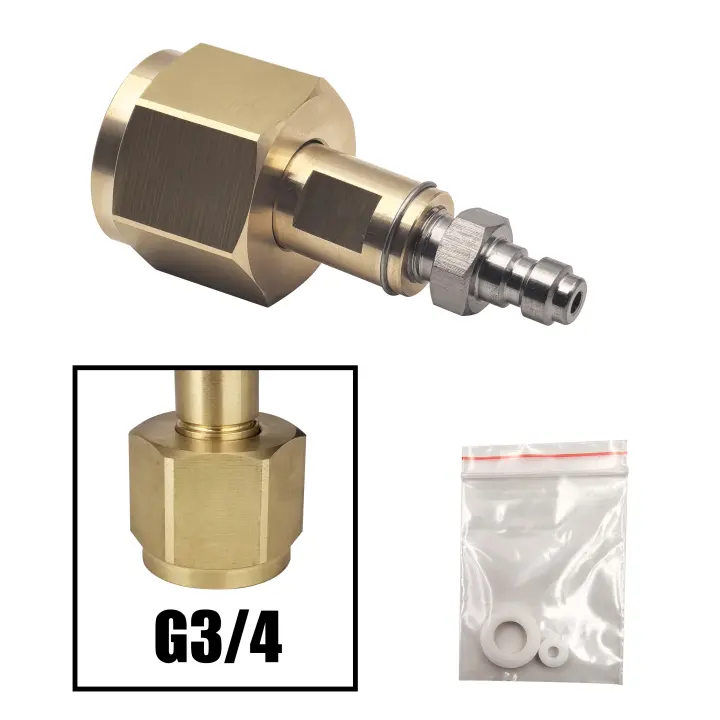 Accesorios De Agua Empuñadura De Tanque De CO2 Tamaño De Hilo Con Punción Rápida De 8mm Material Cobre Para Soda - 1