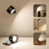 Luz De Noche LED Recargable Por USB Luz De Lectura Para La Cama Luz De Mesa Portátil Con Ajuste De Toque Luz Magnética Para Armario - details 1