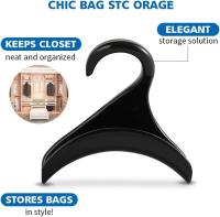 Ganchos para bolsos - Ganchos para carteras - Ganchos para bolsos de armario de mujer - 4 ganchos de plástico para bolsos - Negros - details 1