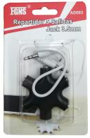 FGNS Divisor Jack 3.5 mm, Divisor de Toma de Auriculares, Divisor de Audio Estéreo, Adaptador de Conector Hembra de 5 Vías y 6 Puertos con Cable Estéreo de 3,5 mm Compatible con Auriculares, Altavoces, Tableta, etc. - details 2