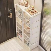 Organizador De Zapatos De Pared Múltiples Capas Plegable Eficaz En El Uso Del Espacio Estante De Zapatos Para El Hogar Material PP - details 9