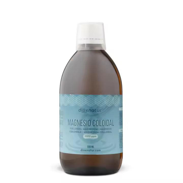 DIOXNATUR® Magnesio Coloidal Líquido 1000 ppm - Solución de Magnesio Bisglicinato – 500ml - 1