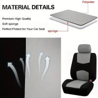 Cubiertas De Asiento De Coche Universales En Poliéster Bicolor Plain Fabric Estilo Elegante Protección Contra Manchas Adecuadas Para La Mayoría De Los Coches SUVs Y Furgonetas - details 3
