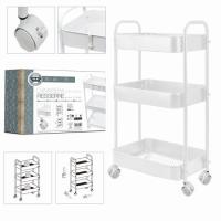 LILI HOME Carrito Camarera de Metal con Ruedas – 3 Bandejas (30 x 45 x 78 cm) es la solución ideal para mantener el orden y facilitar el servicio en cualquier espacio. Gracias a su diseño compacto, robusto y funcional, podrás usarlo tanto en tu hogar com - details 2
