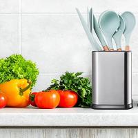 Soporte de utensilios de cocina para encimera, organizador profundo y estable, fácil de limpiar - details 6