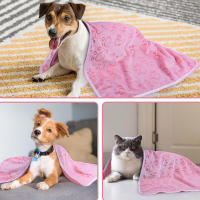 Manta Para Mascotas De Alta Calidad Suave Y Fluffy Con Estampado De Patas Para Perros Y Gatos Cómoda Y Cálida Manta Para Animales De Compañía - details 5