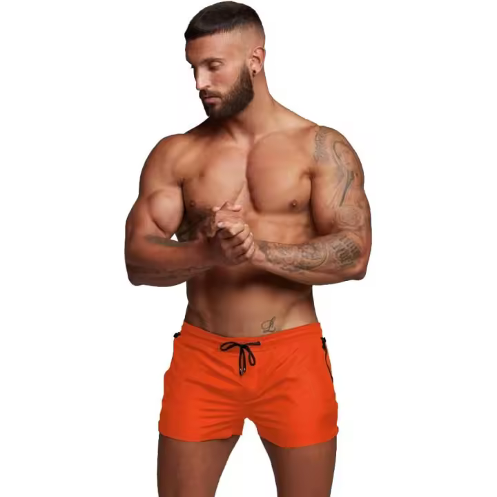 Herren-Bademode, Sport-Shorts, Badehose mit Reißverschlusstaschen - 1
