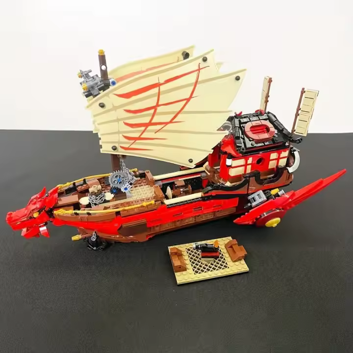 Bloques De Construcción Ninja Serie Destino Barco De La Boda Dragón Monasterio Juguetes Para Niños Niñas Regalos De Navidad - 1