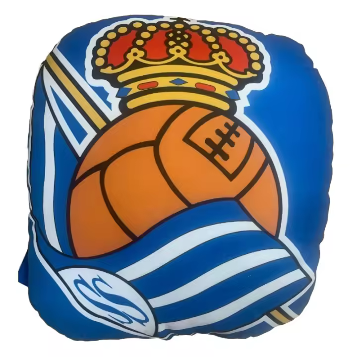 Cojín Real Sociedad 3D forma circular tamaño 31x31cm producto oficial COJINRS84001 - 1