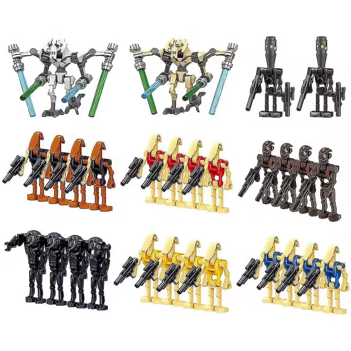 28 unids Pack Batalla Soldados, Generales y droides con Armas minifigure, Construcción Blocs figuras de Acción Juguete Niños Gift FBO - 1