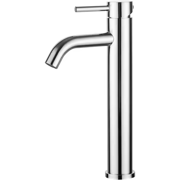 Ibergrif Grifo Lavabo Alto, Mezclador Monomando para Baño with Agua Fría y Caliente, Inoxide Maple, Chrome, M11203 - 1