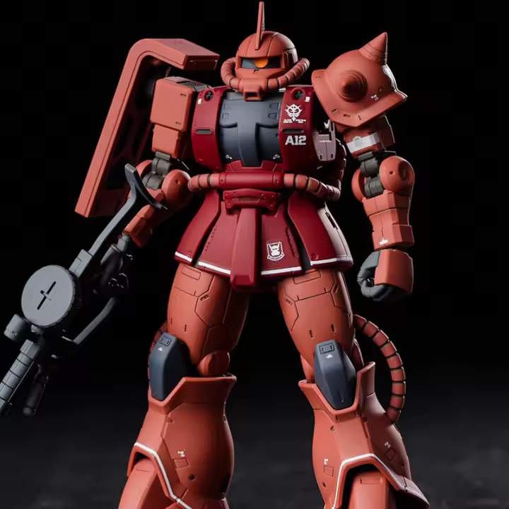 Modelo De Armadura 1/144 MS-05 Rojo Antiguo Zaku Dedicado Para Char Aznable Figura De Acción Decoración De Escritorio Juguete Para Niños - 1