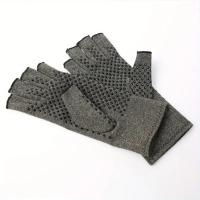 Guantes De Compresión De Medio Dedo Gris Para Aliviar El Dolor De Artritis Antideslizantes Para Hombres Y Mujeres - details 3