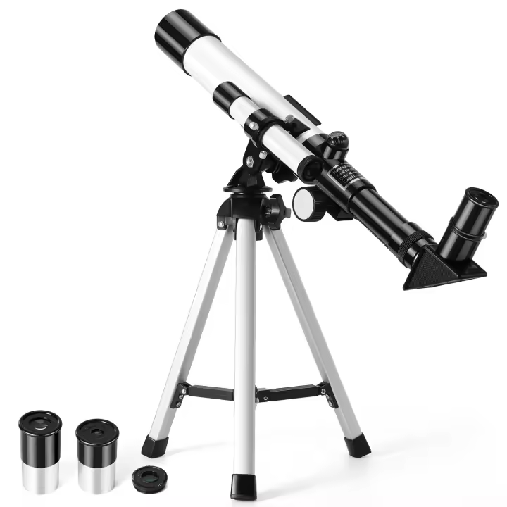 Telescopio astronómico, telescopio refractor, aleación de aluminio, distancia focal de 400 mm, potencia de captación de luz de 68x, adecuado para fotografía de cielo profundo. - 1