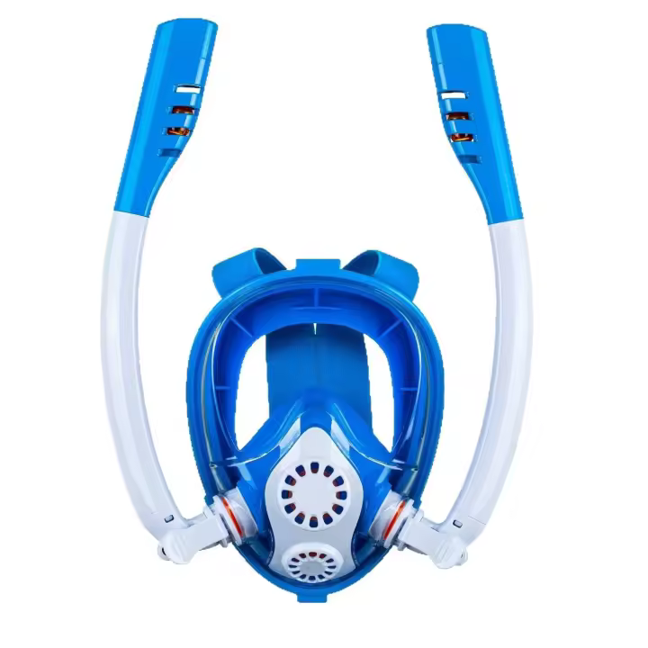 Zenyth Máscara de Natation para niños, silicona antivaho, aprobada por la FDA y La CE, Máscara de Buceo para niños, Doble de silicona tube with Montura para Cámara, de 180 Grados, de Cara complete, Seca Y a prueba de fugas. - 1