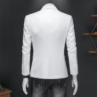 Chaleco De Novio Casual Para Hombre Marca Alta Color Sólido Diseño De Negocios Blazer De Boda Top De Traje Chaqueta De Moda - details 29