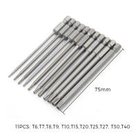 Juego De 11 Piezas De Destornilladores Magnéticos Antirrobo Con Tornillos Torx Y Planos 1/4" Hexagonal Herramienta De Seguridad Para Bricolaje Y Reparación - details 4