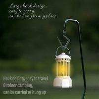 Lámpara De Camping Vintage Romana Recargable Con Gancho Luz Blanca Cálida Para Exploración Y Camping Fuente De Iluminación Emergente Diaria - details 4