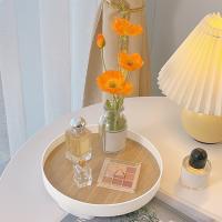 Vajilla De Almacenamiento Redonda Nórdica De Madera Para El Hogar Decoración De Escritorio Joyería Perfume Cosméticos Llaves Placa De Madera Para El Hogar - details 6