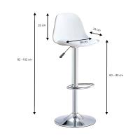 LUTODY - Silla bar, Uso interior, Taburete moderna alta elevación, Asiento de polipiel cuero sintético, Estructura metálica metal de acero, Palanca para subir bajar de asiento, Resistente y fácil de limpiar, Giratoria 360º, Para hogar casa escritorio desp - details 8