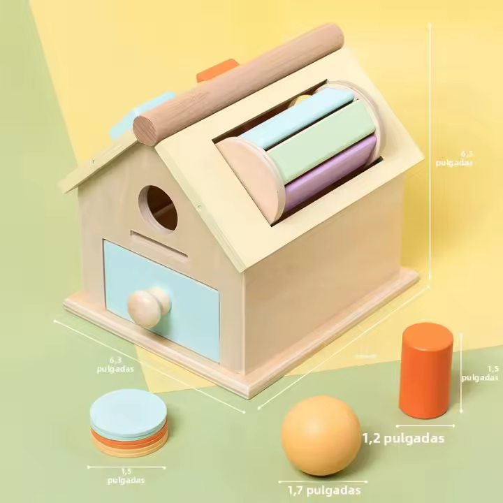 Juguete Educativo De Madera Para Niños Casa Montessori Tablero Ocupado Habilidades Motoras Finas Juego Sensorial Para Bebés - 1