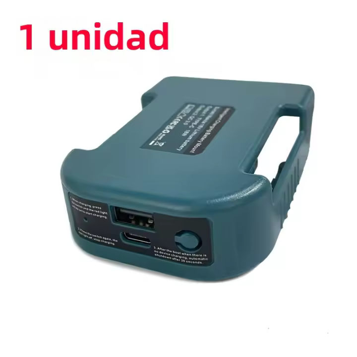 Soporte De Carga Rápida Para Batería Makita 18V Con USB Y Tipo-C Adaptador Portátil Para Baterías Sin Incluir - 1