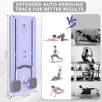 Pilates Reformando Compacto, 4 en 1 Pilates Plegable,La rueda abdominal push-up rebota automáticamente temporizador,Tabla Abdominal Pilates Multifunción para el Hogar y el Gimnasio - details 5