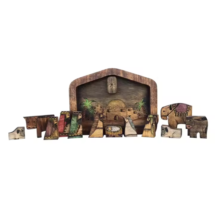 Marctani Figuritas del Belen Navidad - Portal de belén - Figuras Belen Navidad -Nacimientos de Navidad - Figuras Pesebre de Navidad - 1