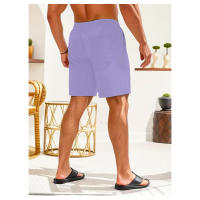 Nuevos Pantalones Cortos De Corduroy Para Hombre Verano Color Sólido Con Cordones Estilo Casual Cierre De Cordón Talla Media - details 86