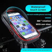 Soporte de teléfono para Bicicleta impermeable, accesorios, Bolsa para manipulador de Bicicleta giratoria de 360 ° - details 0
