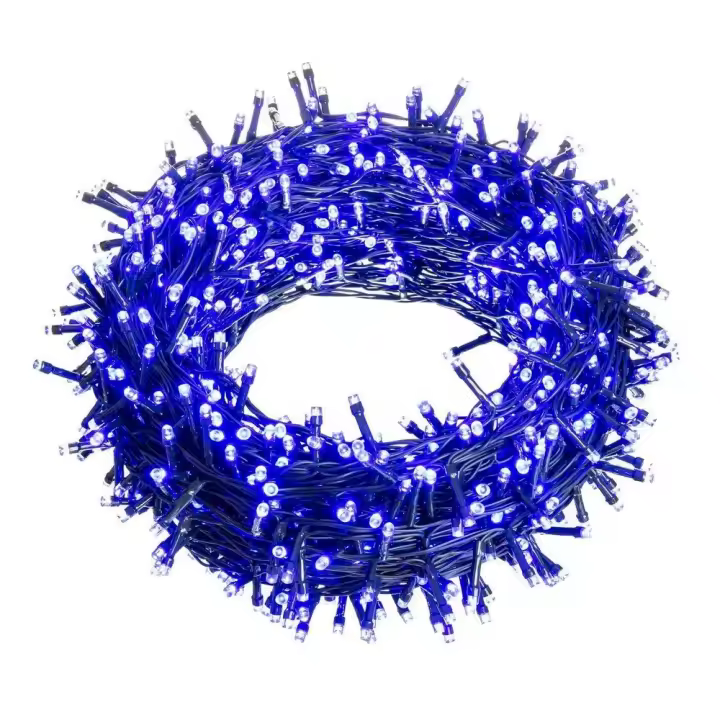 Lola Home Guirnalda de Navidad de 8 Funciones con 180 Luces para Interior y Exterior de led Blanca y Azul de 895 cm - 1
